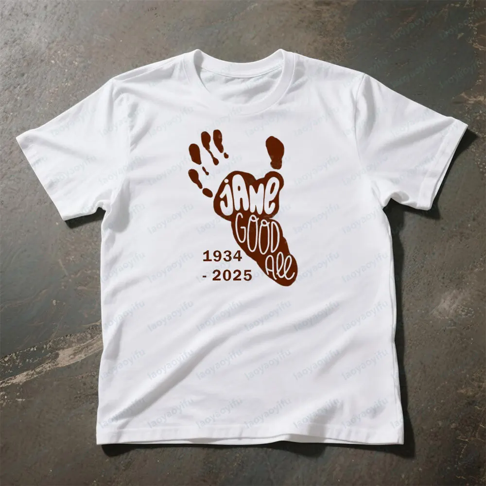Jane Goodall 1934-2025 Shirt Great Biologist Goodall Memorial Clothing RIP Jane Lady Tshirt Thank You Jane T-shirt Women Men Top