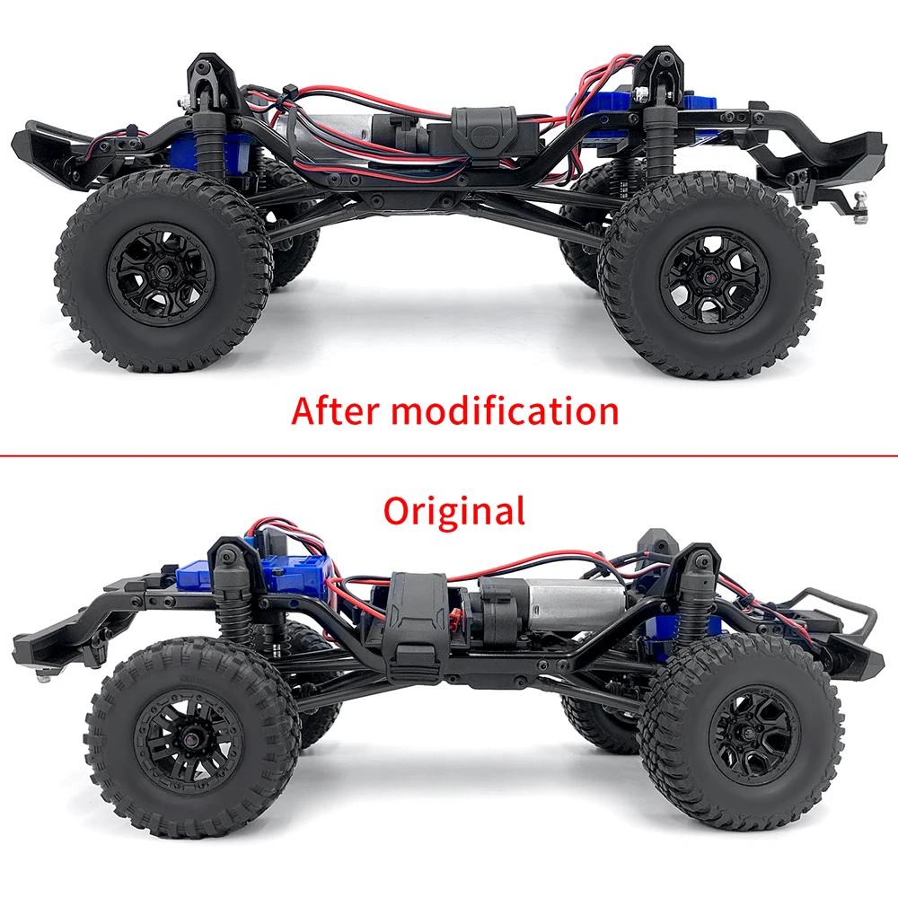 MIBIDAO 4Pcs Front Rear Hight-lift Shock Mount Heighten Shocks Tower For 1/18 TRX-4M Bronco Defender RC Crawler Car