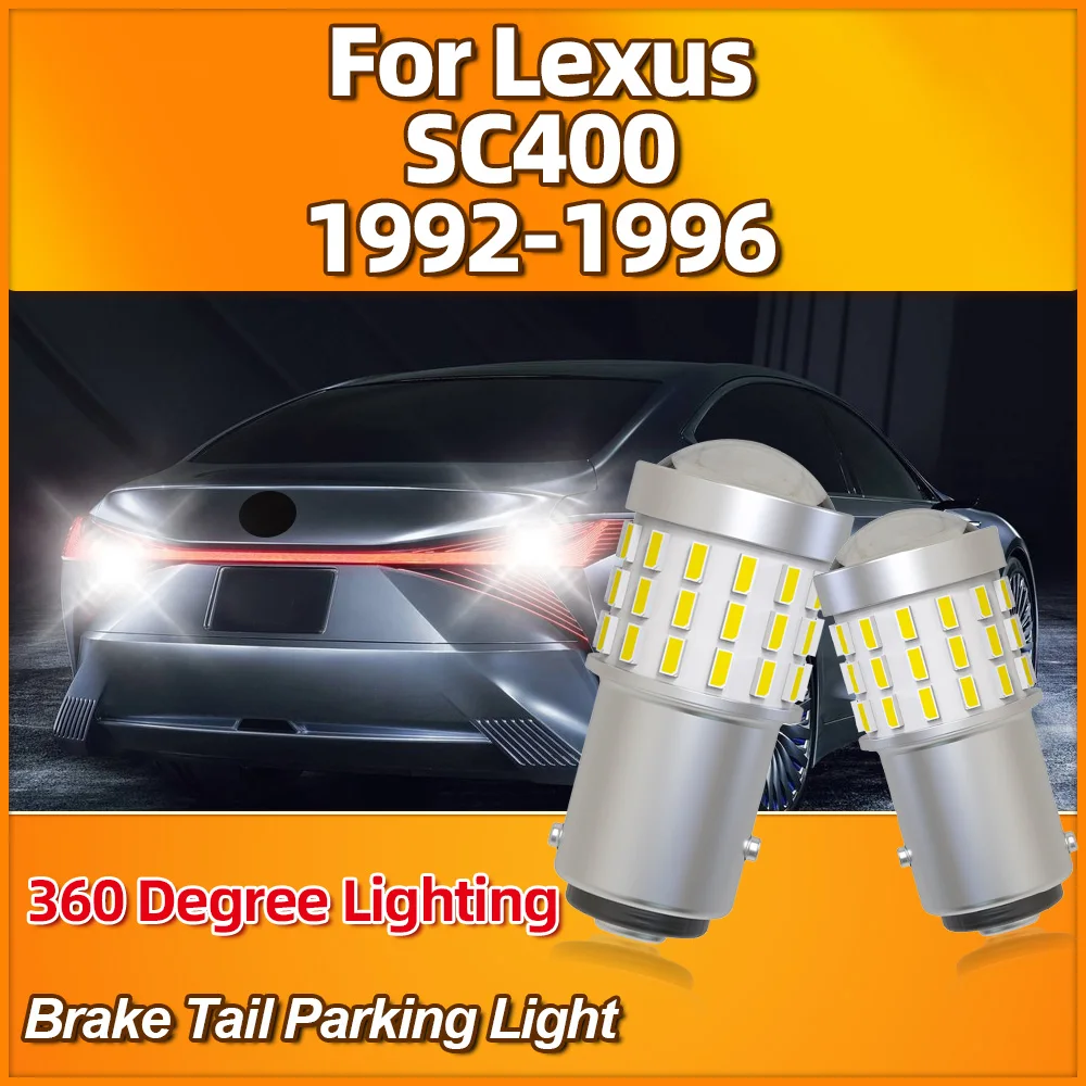 2Pcs 1157 BA15D Brake Tail Parking Lights 6000K 12V Plug And Play Car Lamps Bulbs For Lexus SC400 1992 1993 1994 1995 1996