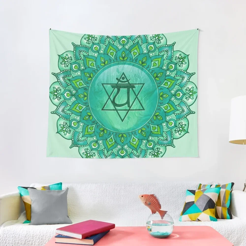 

Heart Chakra Mandala - 05 RGBG Tapestry Wall Decorations Decoration For Home Wall Hanging Wall Tapestry