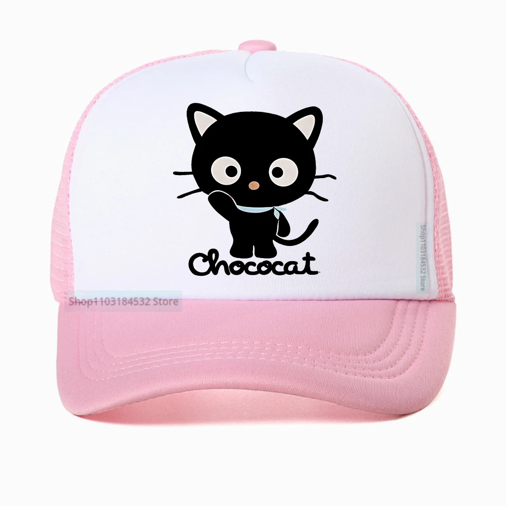 

Choco cat Sweet Valentine for Men Women hat Fashion cartoon Graphic Baseball Cap Unisex mesh Breathable Snapback hats Party caps