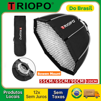TRIOPO 55cm 65cm 90cm 120cm Foldable Octagon Softbox Bowens Mount for Sokani X100 COLBOR Godox Aputure Amaran 300c LED Light