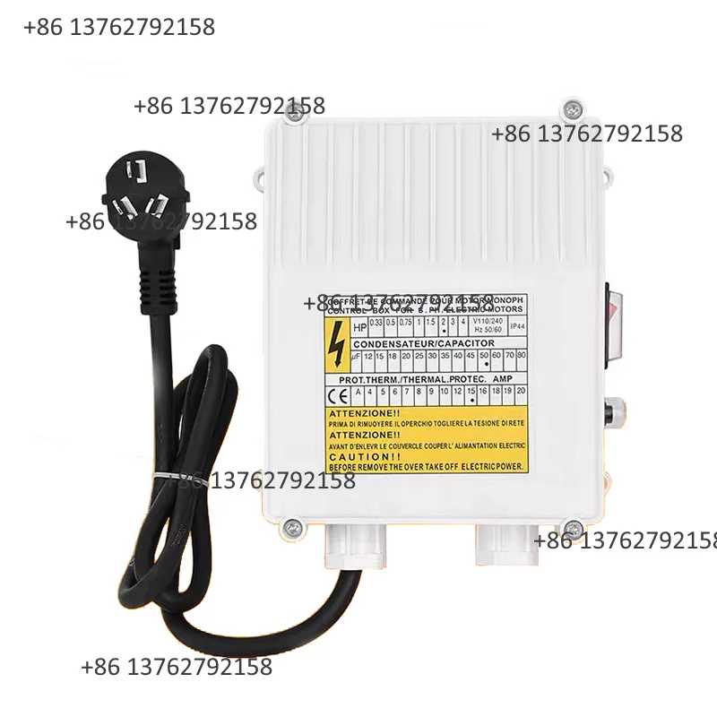220V Deep Well Submersible Pump Control Box External Capacitor Switch Box Special Installation Pump Controller Case