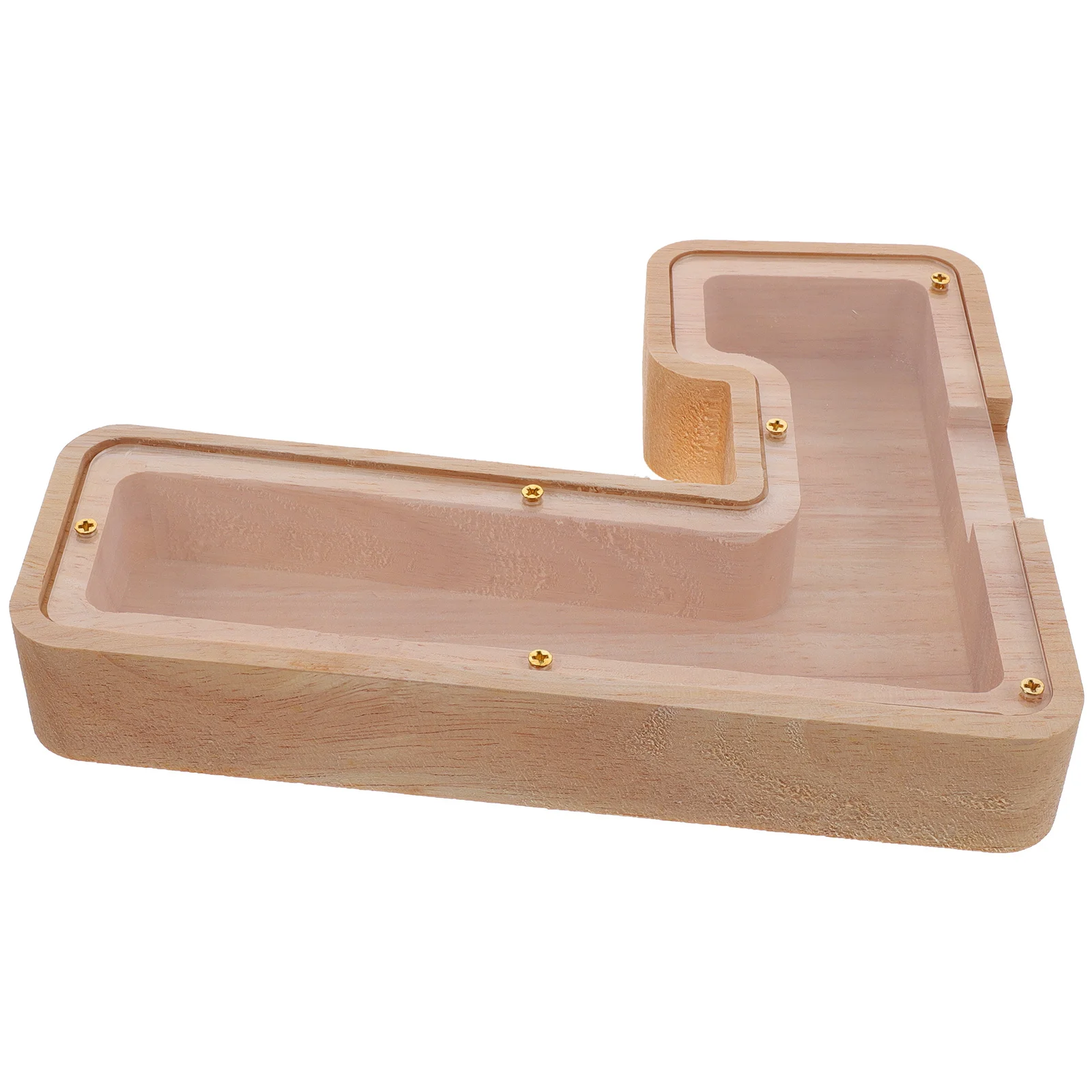 STOBOK Transparant Spaarpot voor Kinderen Leuke Bank Onbreekbaar Desktop Spaarpot Brief Decor Houten Kind Spaarpot