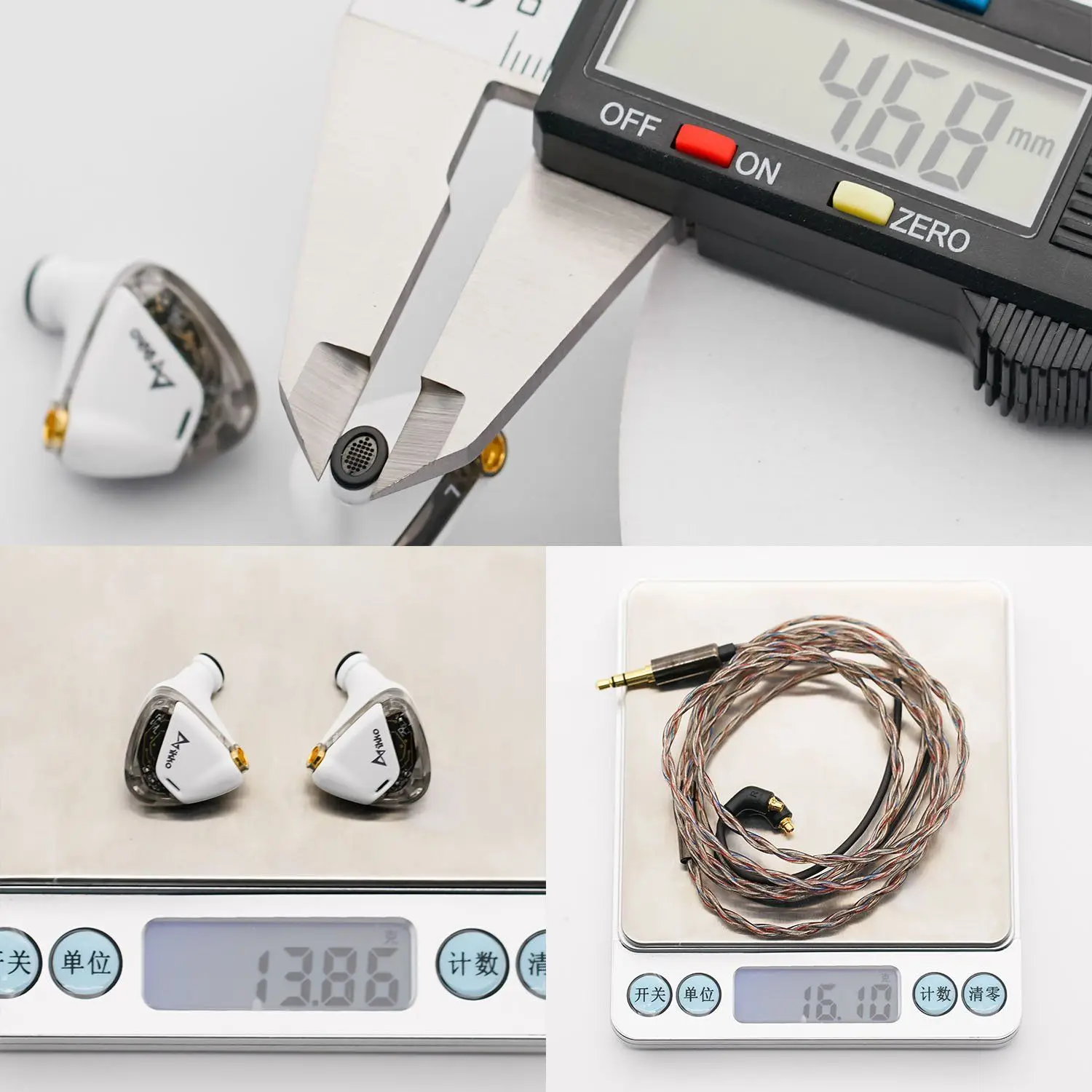 IKKO Opal OH2 Earphone berkabel, Headset musik headphone Monitor In-ear HIFI SVAS berlapis emas FPC Driver dinamis 8mm