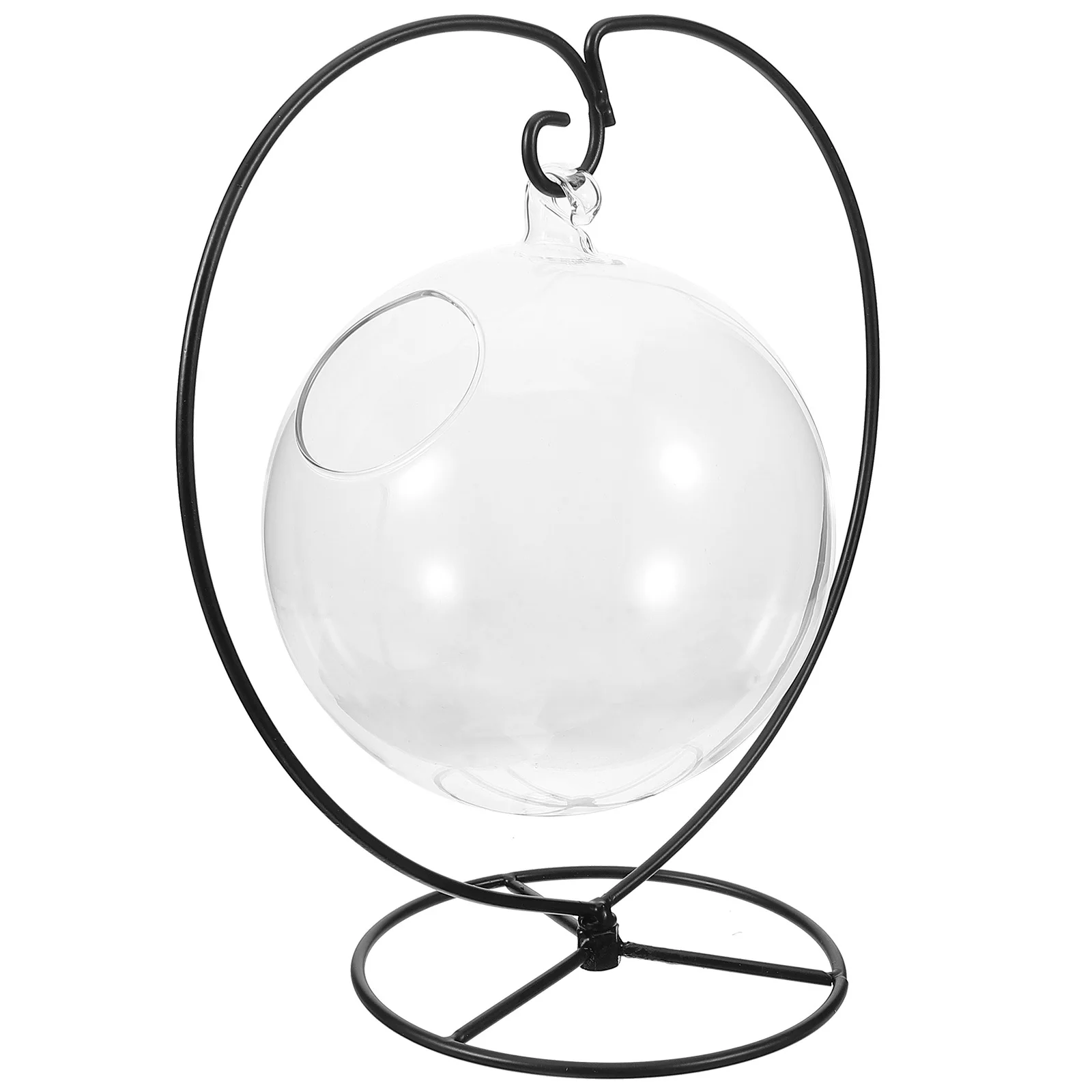 

1Set Clear Beverage Glasses with Iron Stand Stylish Creative Thickened Glass Ideal for Many Occasions Gift Friends