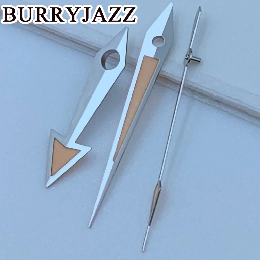 يد مضيئة من Burryjazz ، أيدي برتقالية فضّية ، أخضر ، NH35 ، NH36 ، NH38 ، 7S26 ، 7S36 ، 4R35 ، 4R36