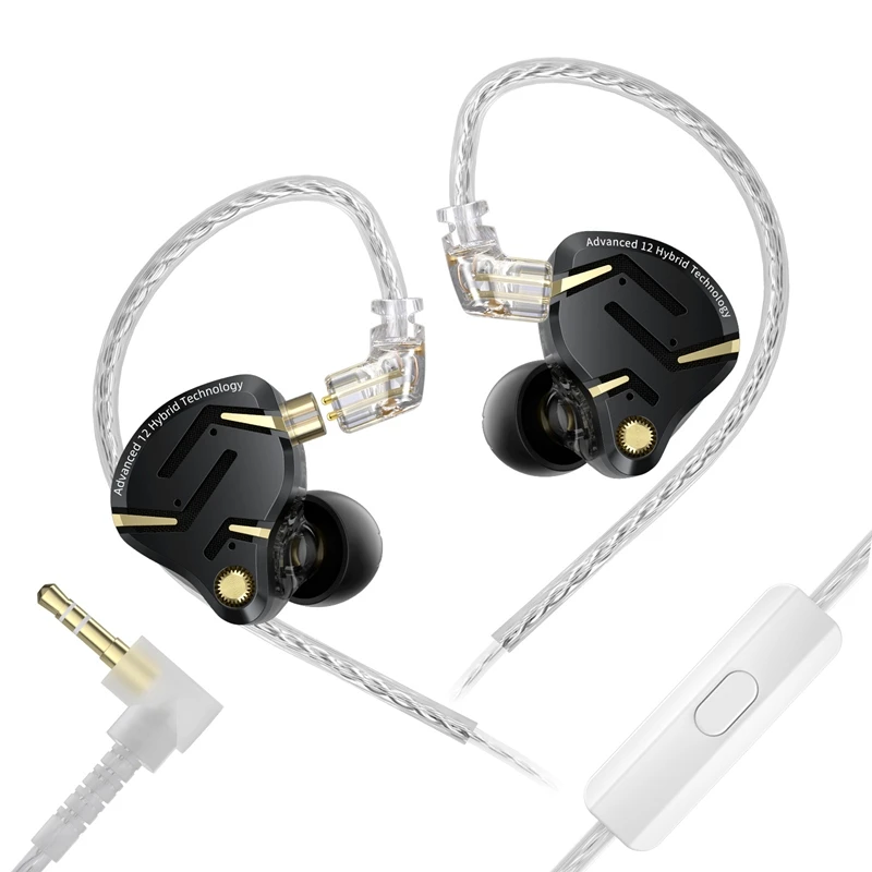 KZ ZS12 PRO 2 1DD + 5BA Vlaggenschip-kwaliteit Super Lineaire Hybride Bedrade Hoofdtelefoon 3,5 mm/typec Afneembare Kabel HIFI Gaming Headest