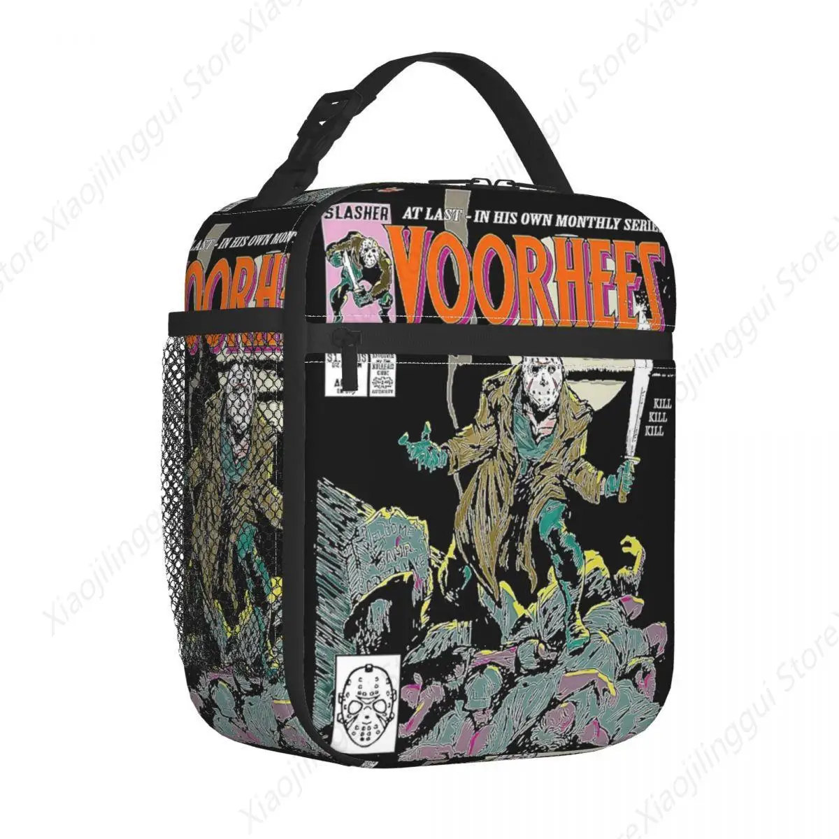 Insulated Lunch Tote Bag Friday 13th Thirteenth Horror Jason Voorhees Lunch Container INS Trendy Cooler Thermal Bento Box School