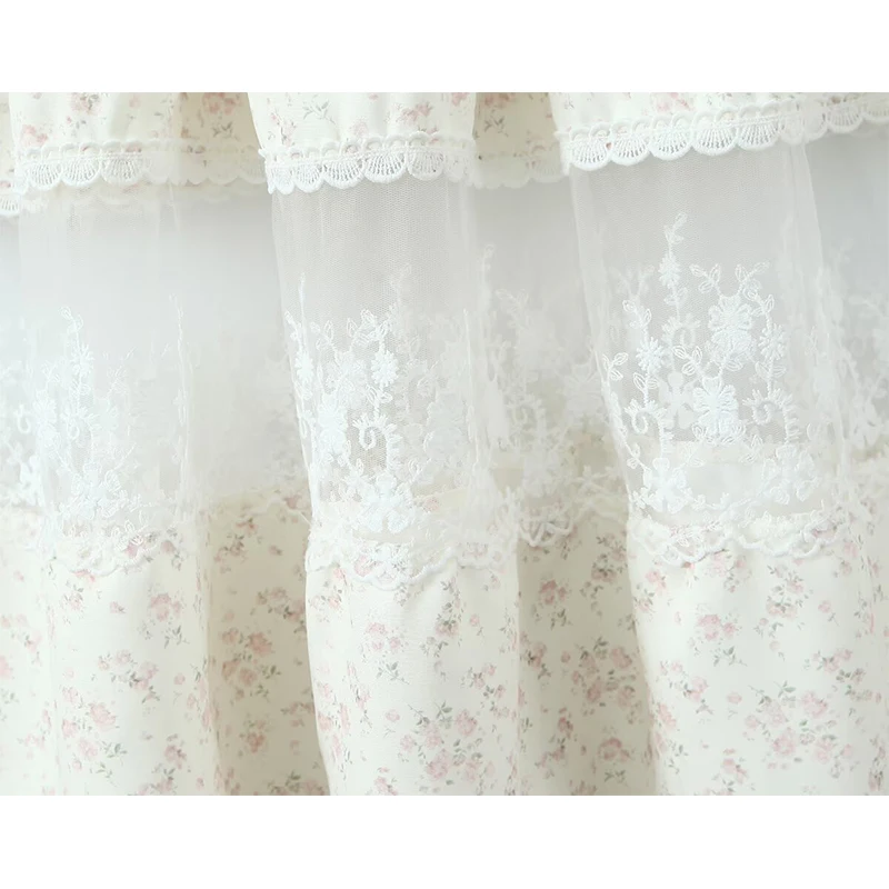 YENKYE Spitze Patchwork Blumendruck Sling Midi Langes Kleid Für Elegante Mädchen Sommer Urlaub Party Kleider Schnürung Robe 2026