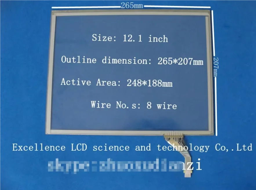 

NTX0101-8412R NTX0101-8413L NTX0101-4201P NTX0101 Original 12.1 inch 8 Wire Resistive Touch Screen Panel