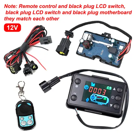 12V 5KW 제어 보드 마더 보드 LCD 모니터 스위치 + 원격 제어 자동차 공기 디젤 주차 히터 자동차 히터 액세서리
