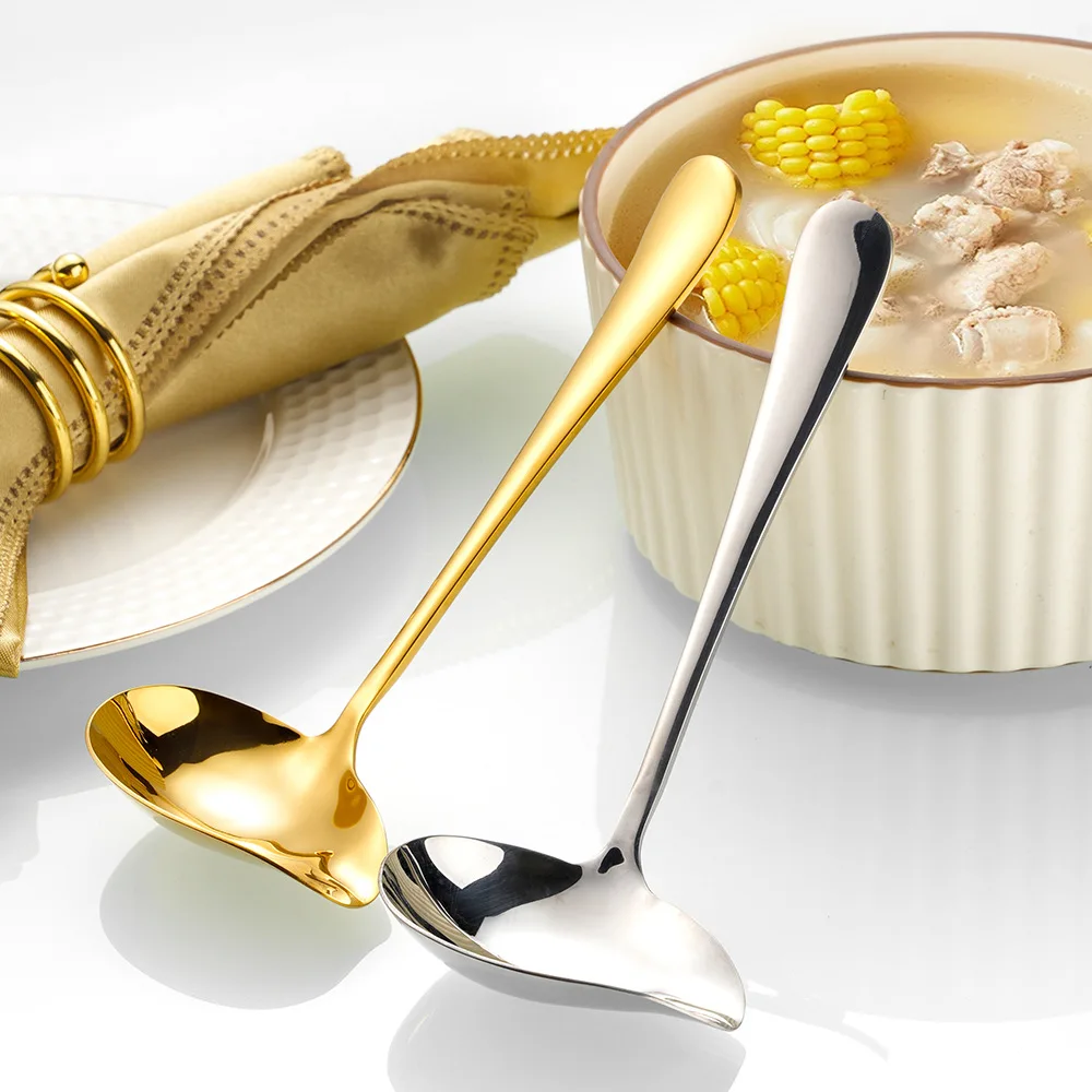 Entenschnabellöffel aus Edelstahl 304, verdickter Saucen-Ausgießlöffel für Hotel-Hot Pot