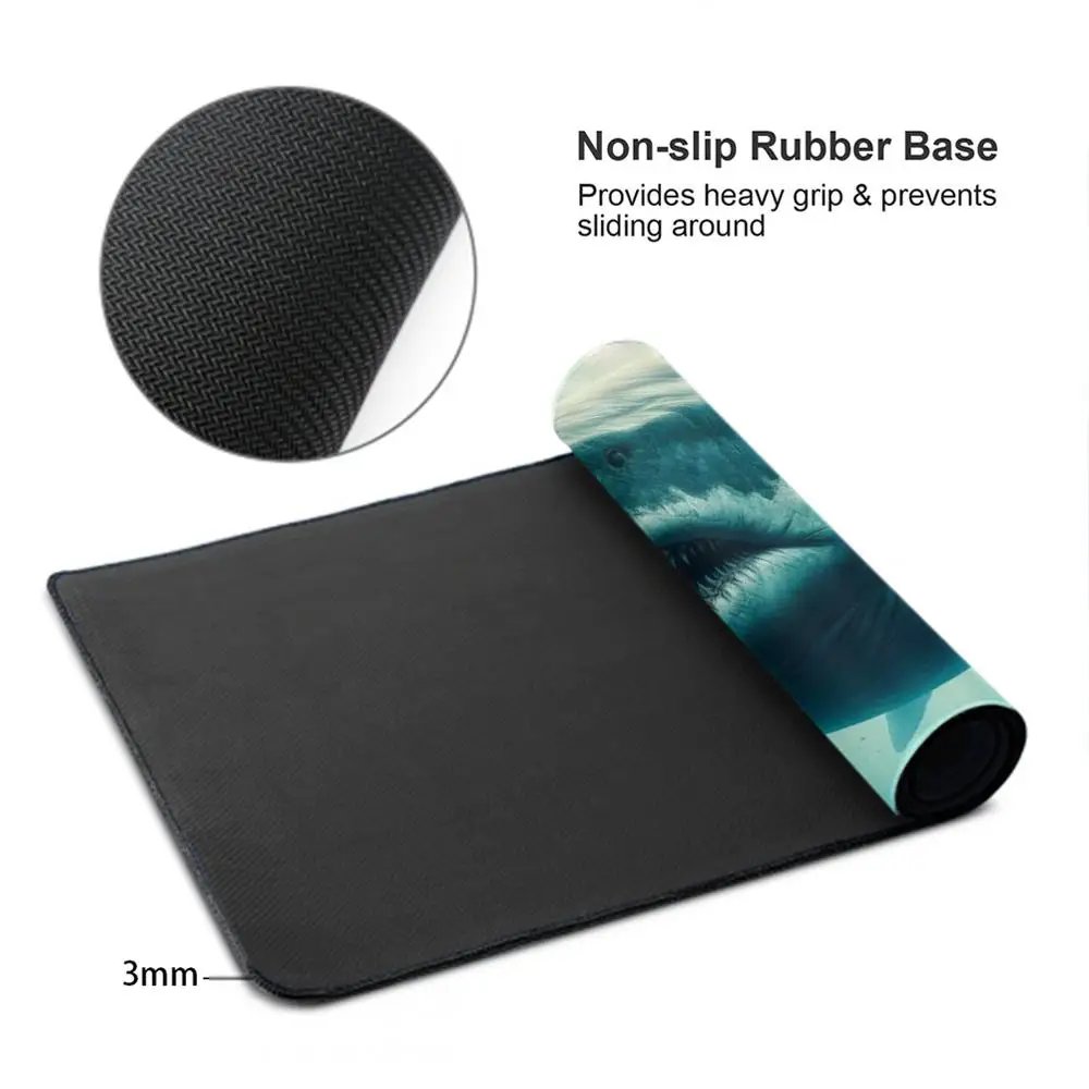 Tapis de souris requin océan 500x1000mm grand tapis de souris de jeu Gamer XL tapis de clavier Otaku en caoutchouc tapis de bureau pour ordinateur portable