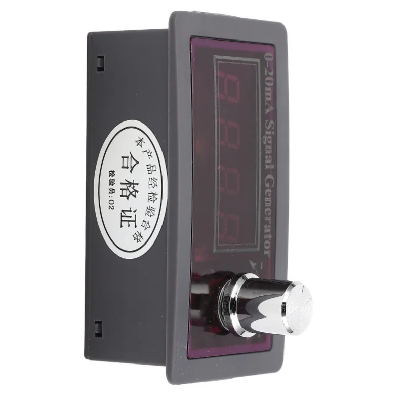 0-20mA Signal Generator 4 Digits Display Current Analog Simulator DCS Control 15-28VDC Button Type