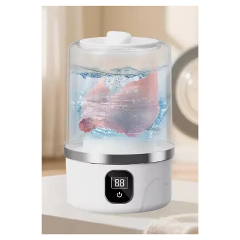 A74E-For Underwear Washing Machine For Baby Clothes Cleaning Rechargeable Laundry Washer Appliance For Towels Green