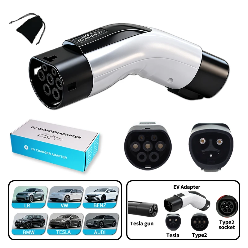 

NACS TO Type2 EV Adapter Electric Vehicle Charger Connecter for 16A/32A TPC Charger To Type2 Electric Car Adapter