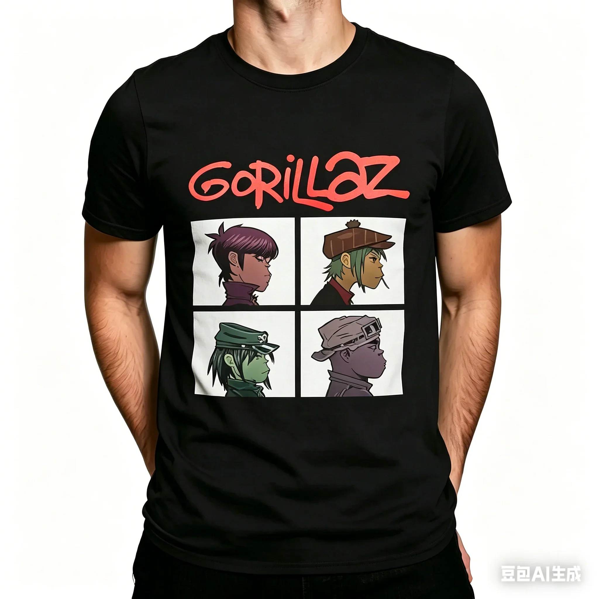 2026 New Fashion Rock Music Band Gorillazs T-Shirt Men Women Summer Oversized Soft Clothes Vintage Round Neck Short Sleeve Tops
