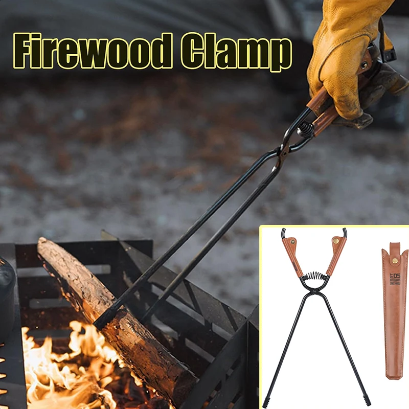 

Camping Charcoal Tongs Charcoal Clamps Tongs Charcoal Fire Lightweight Portable Carbon Burning Tongs Camping Fireplace Tongs