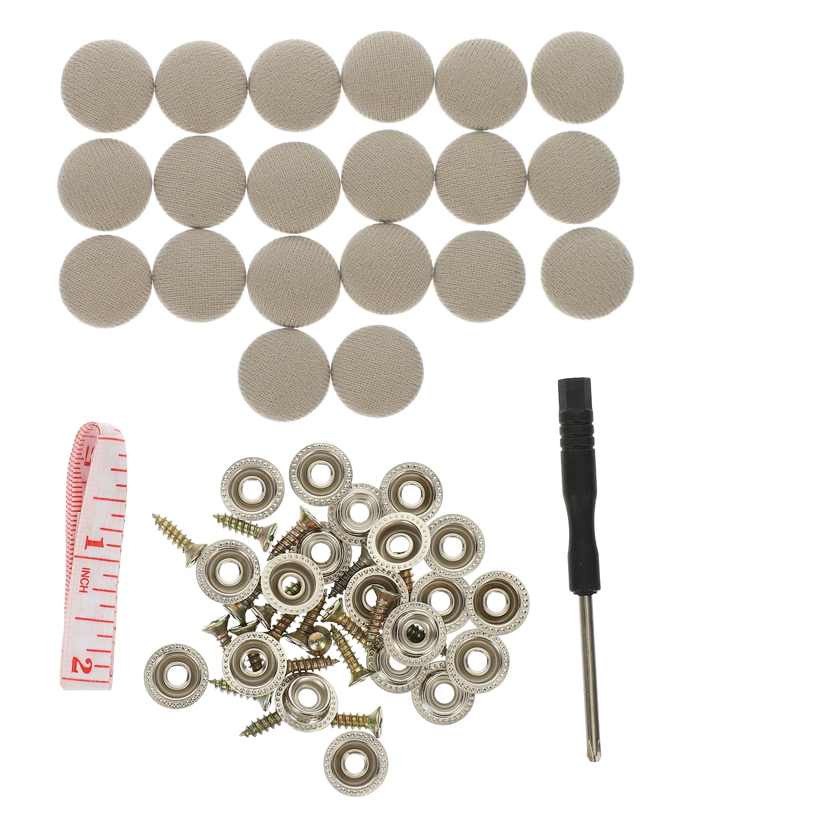 

20pcs Kit Roof Lining Fixing Tools Buckles For Ceiling Fabric Sagging Roof Repair With Tape Measure Headliner Button Replacement