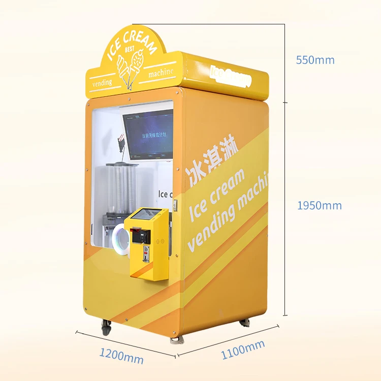 New Style Ice Cream Vending Machine Hard Ice Cream Vending Machine With Multiple Flavors
