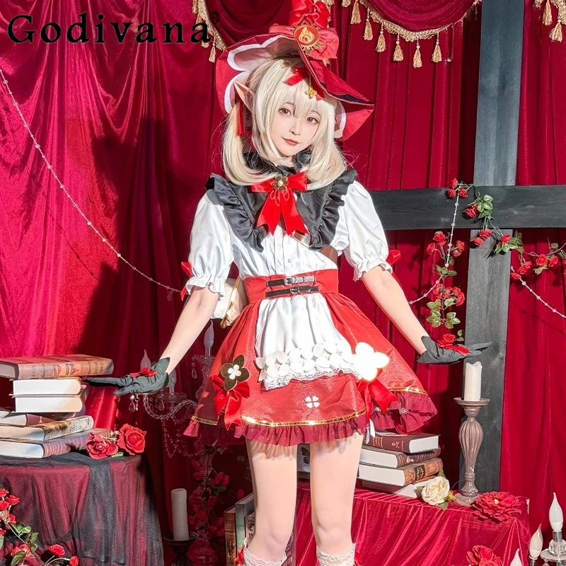 

Cosplay Clothing for Women Halloween Animation Game Two Dimensional Suit Female Short Sleeve Shirt and Mini Skirt Set