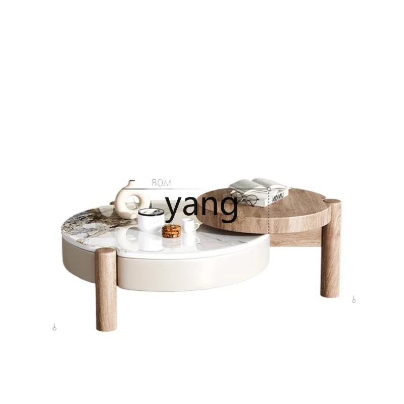Lt modern new stone microcrystalline stone countertop coffee table combination small apartment coffee table