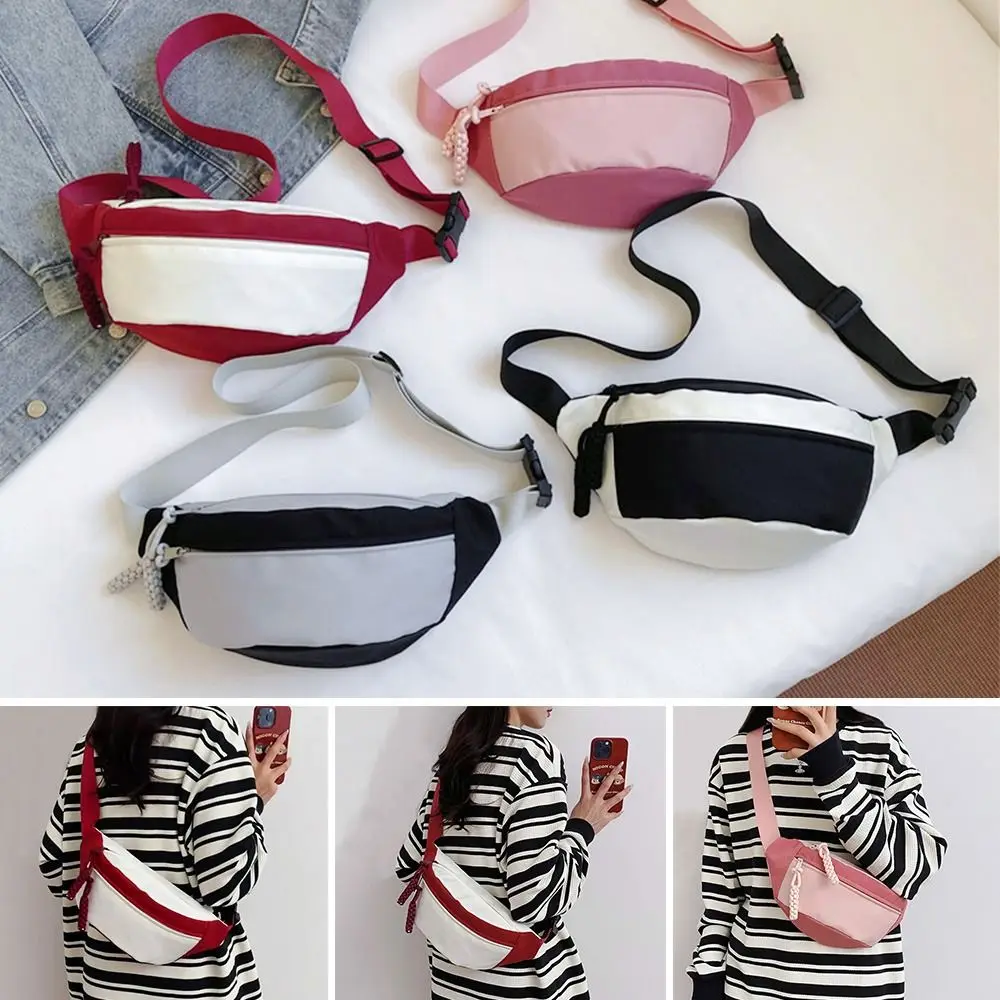 

Portable Match Colors Women's Chest Bag Large Capacity Multi Functional Waist Bags Oxford Cloth Leisure Shoulder Bag Outdoor