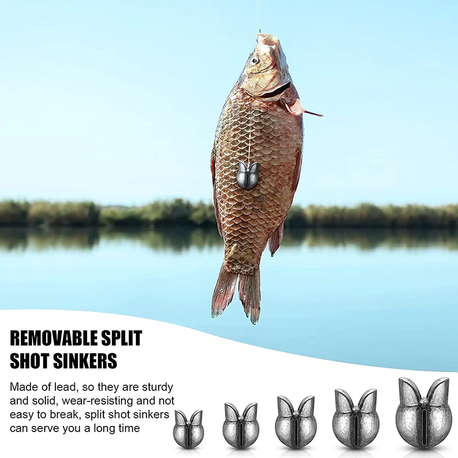 120 Plombs Fendus Ronds Pour Pêche – 0,5g à 2g – Zhengzhengrishang
