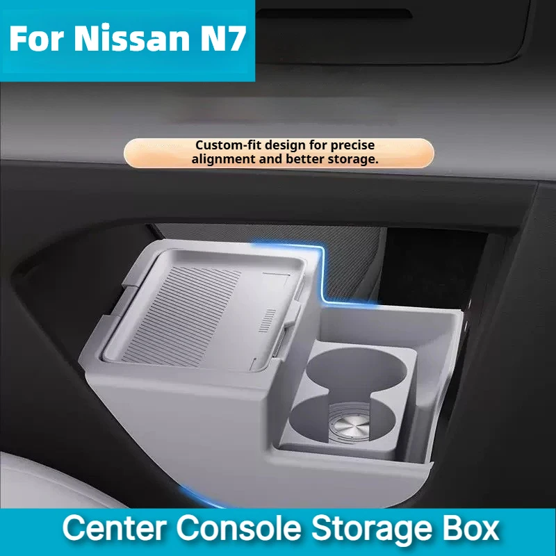 For Nissan N7 Center Console Storage Box Armrest Lower Organizer Car Interior Decoration Modification Accessories