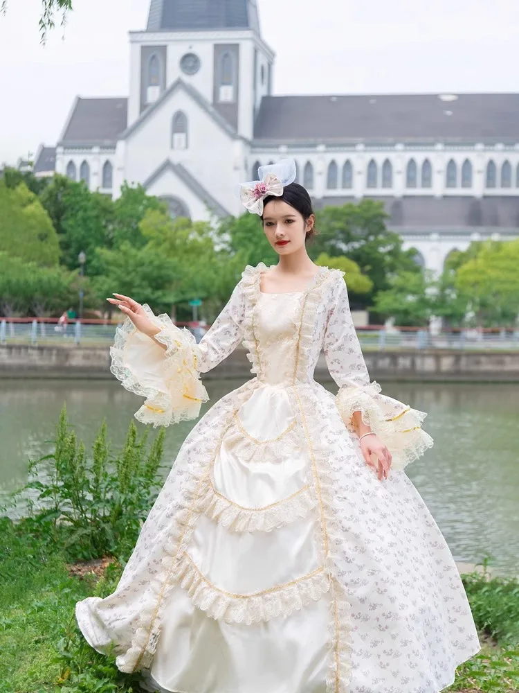 ยุโรปยุคกลาง Retro Court ชุด Victoria Princess เวทีแสดงถ่ายภาพชุด Vestidos Para Mujer De Fiesta Elegantes