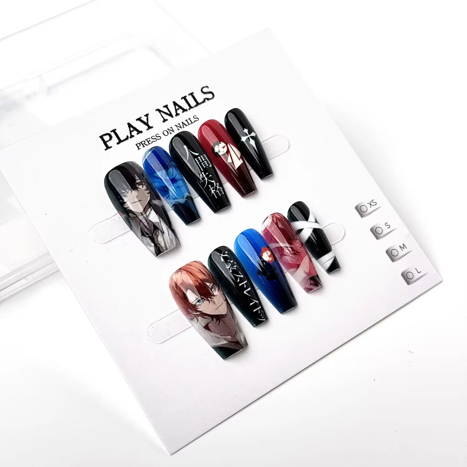 "문고 떠다니는 개" 네일아트 웨어러블 네일, 새로운 네일아트 웨어러블 네일, 학생 탈부착 네일 패치