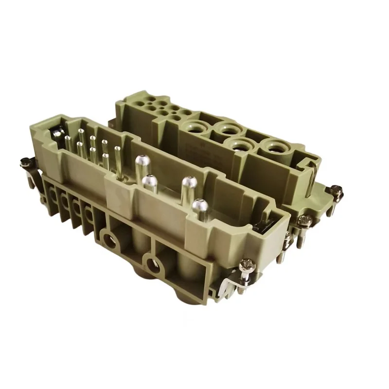 

female insert and male insert of heavy duty connectors HK-4/8-012-M and HK-004/8-012-F 80A 400V and 16A 400V