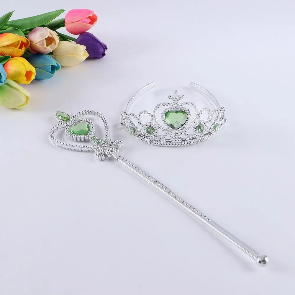 Gift Role-playing Games Crown Magic Wands Tiara Heart-Shaped Fashion Accessories Headwear Kids Toy Hair  Styling Accessories