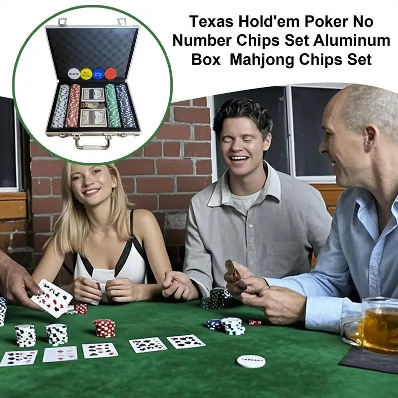 Poker Chips With Denominations 200-Piece Board Game Poker Chips With Case Interactive Table Board Game For Home Travel Party