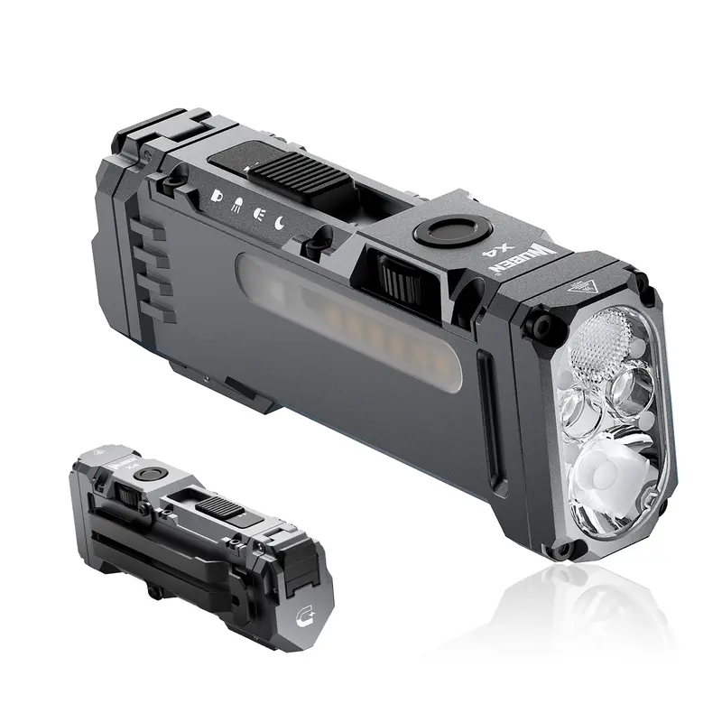 WUBEN X4 EDC Flat Flashlight with RGB Light, 1500 Lumens Mini Flashlight with Tactical Switch and Magnetic, IP65 Portable Pocket - Image 11