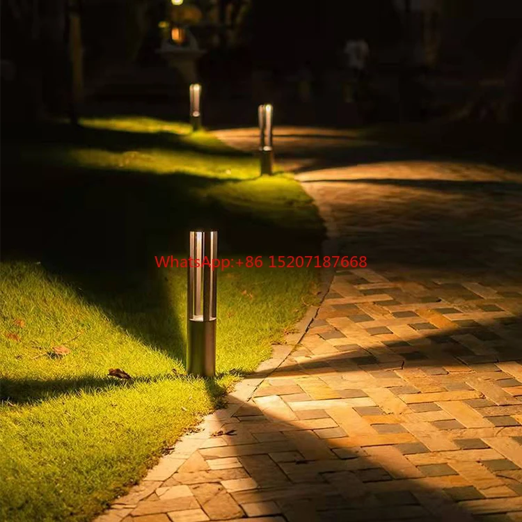 12W Modern LED Lawn Lamp 0.4M 0.6M 0.8M Outdoor Bollard LED Garden Lawn Light