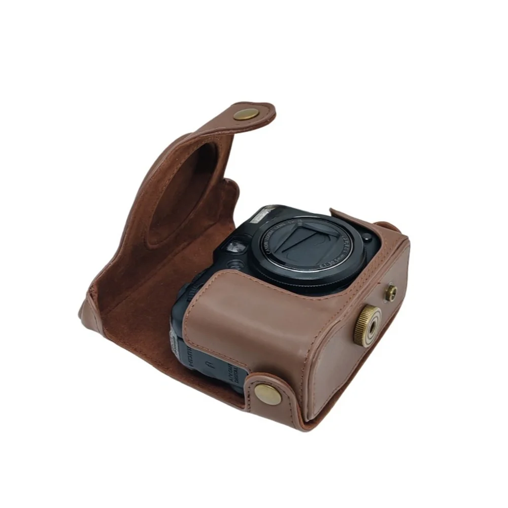 Vintage Style Camera Pouch For Canon PowerShot=G10 G11=G12:  Shoulder Carry Bag, Shockproof Storage For Travel Photographers
