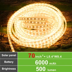 intelamp 10 Meters 800 LED 6000mah Outdoor Solar Strip Light Waterproof Solar Lamp Strip High Brightness For Home Garden Yard