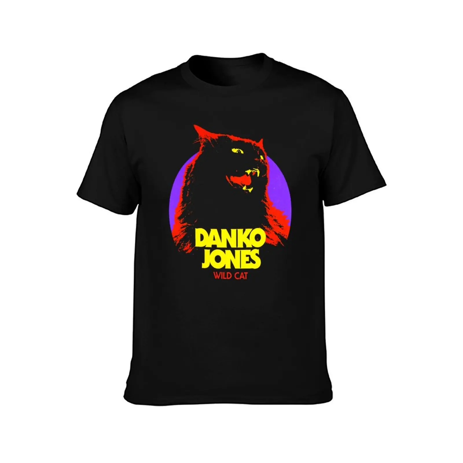 Danko Jones Wild Cat Underwaist T-Shirt Big Size Crew Neck T-Shirt