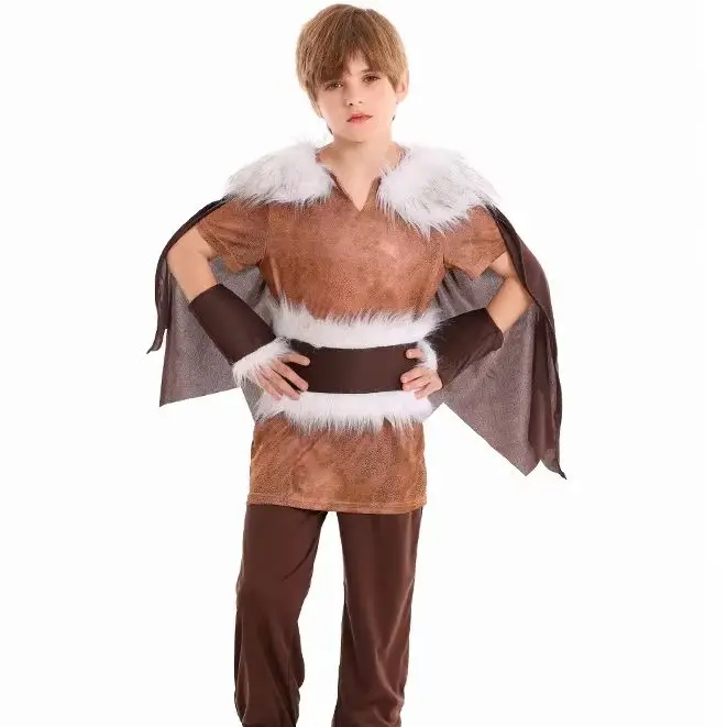 

Хэллоуин для мальчиков, пират, викинг, варвар, нарядное платье, коричневый костюм, Рождество, Пурим, викинг, косплей, костюм для вечеринки