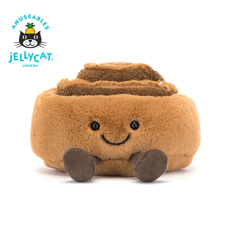 

Genuine UK Jellycat Amuseables Sidney Cinnamon Roll Super Soft Cute Food Plush Toy Baby Soother Stuffed Doll Gift For Kids
