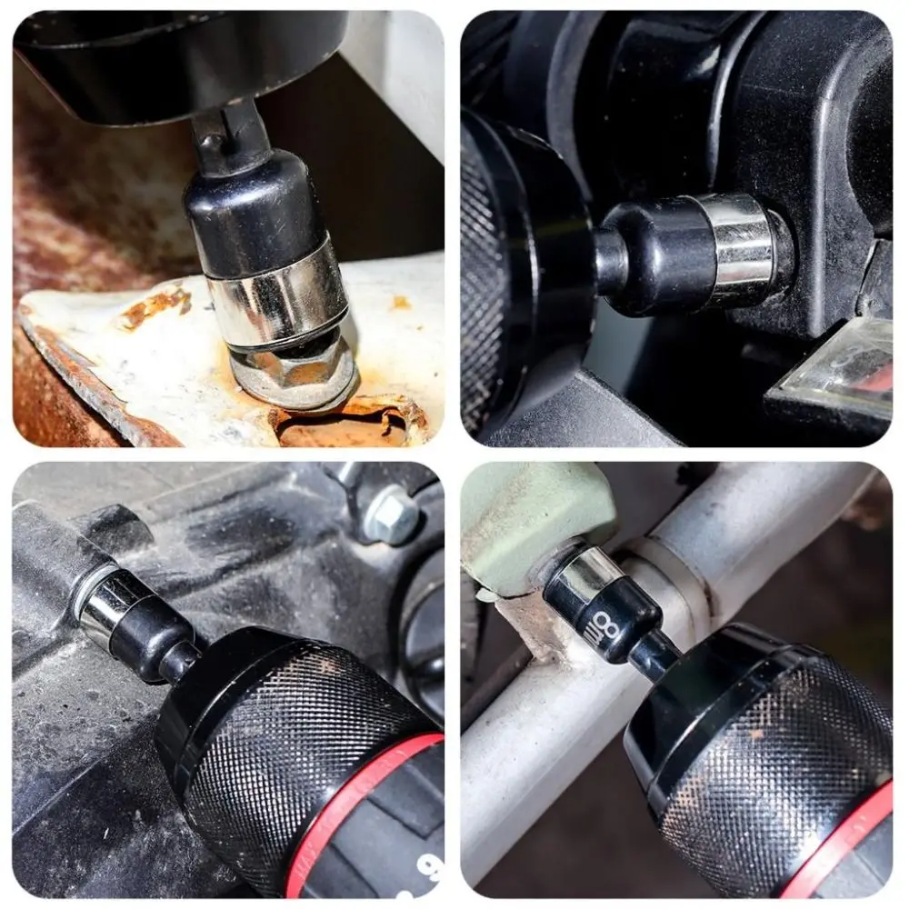 1/5Pcs Chrome Vanadium Steel Nut Driver Bit Steel Ball Retainer Non-Magnetic Nut Setter Bit Screw Installation Wear Resistant