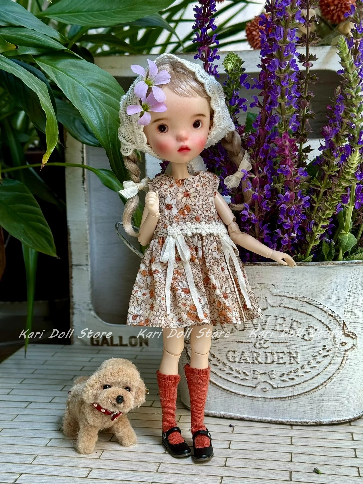 

Kari Doll Clothes and skirts French-style literary floral dress set for Landazz Landoudou Doll