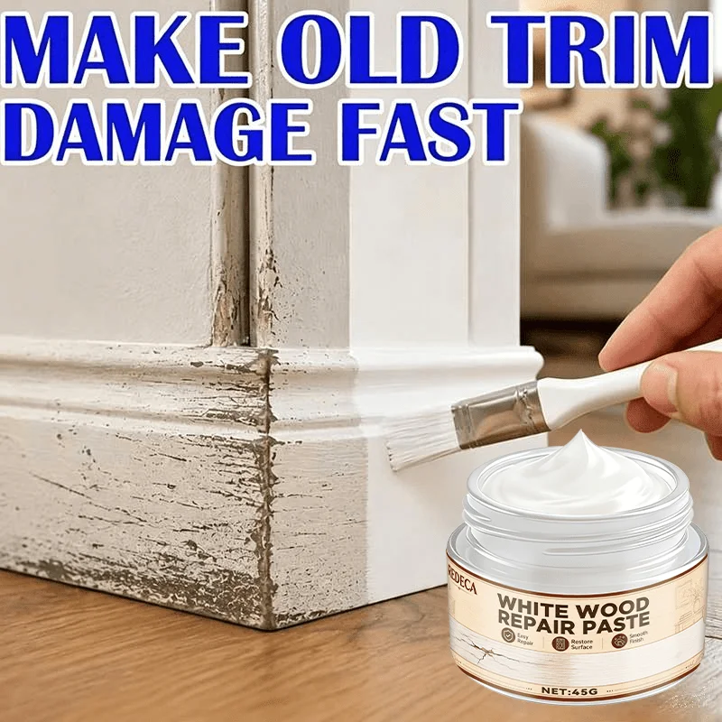 Baseboard Wood Patch Cream, Cover Scratches Nicks Wear & Faded Spots, Filler for Cabinets, Doors, Furniture, Floors & Wall Trim