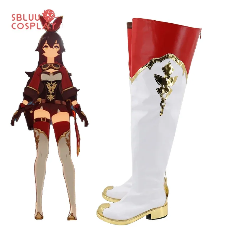 2025 Genshin Impact Amber Games تخصيص أحذية كوسبلاي بكعب منخفض