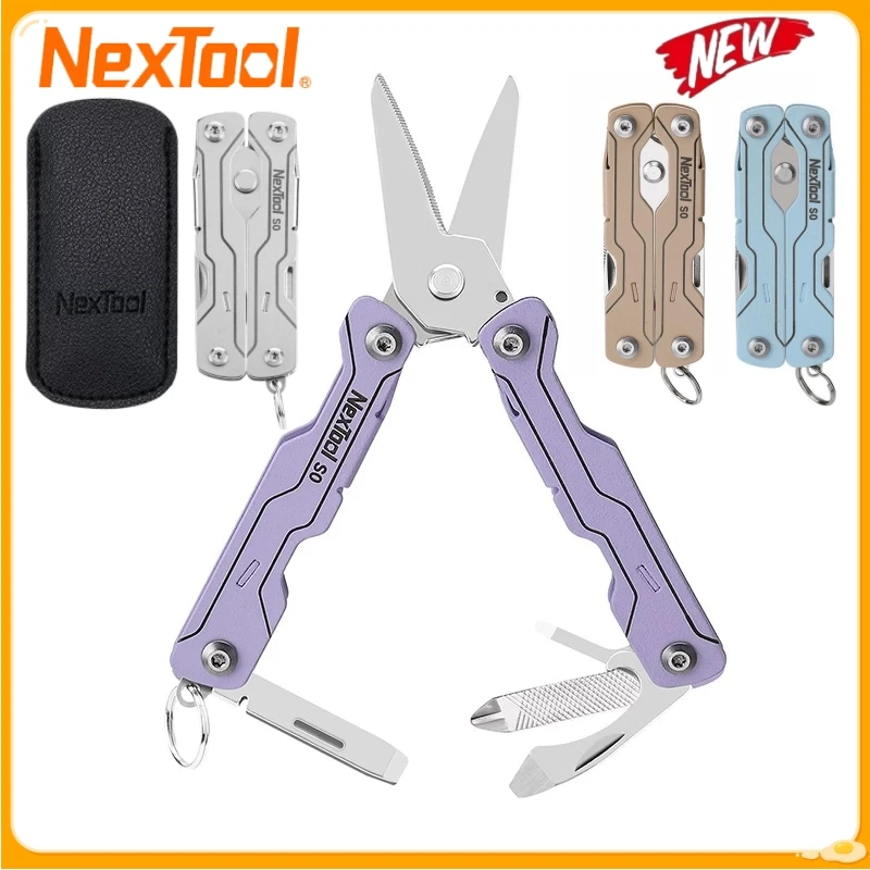 

Многофункциональный инструмент NexTool 8 в 1 S0: мини-ножницы, микро-мультитул, карманный мультитул, складной ручной инструмент EDC для кемпинга и выживания