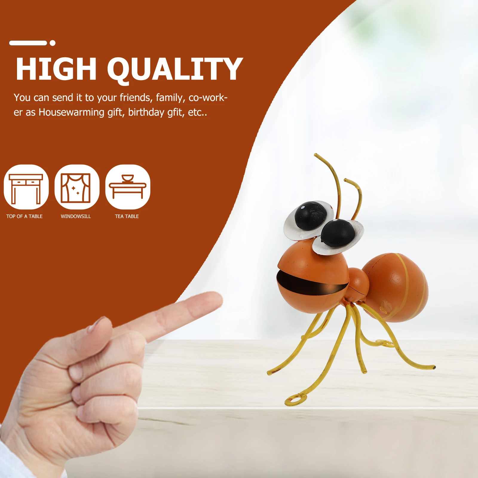 

2Pcs Colorful Ant Iron Hanging Craft Garden Decor Desktop Ornament Metal Artwork Ant Decor Iron Crafts