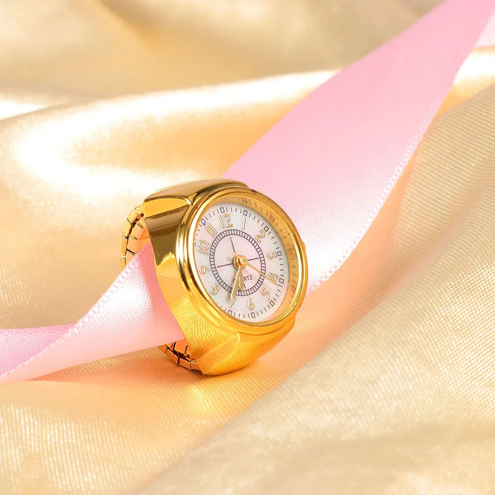 

2Pcs Small Ring Watch for Finger Chic Unique Jewelry Durable Structure Suitable for Multiple Outfits and Occasions