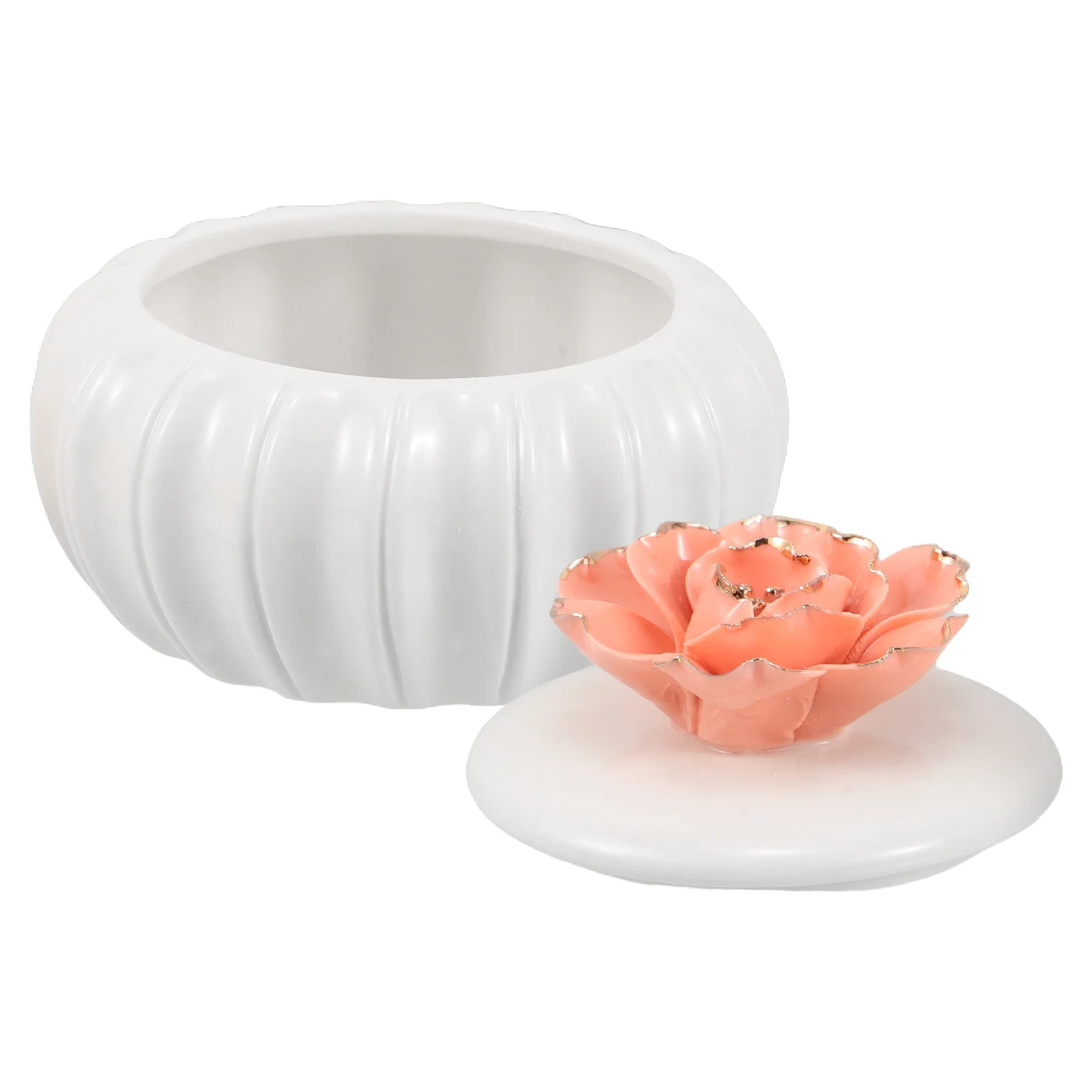 

Nordic Style Ceramic Jewelry Storage Box Hand Painted Trinket Jar Elegant Organizer for Rings Earrings Bracelets Decorative